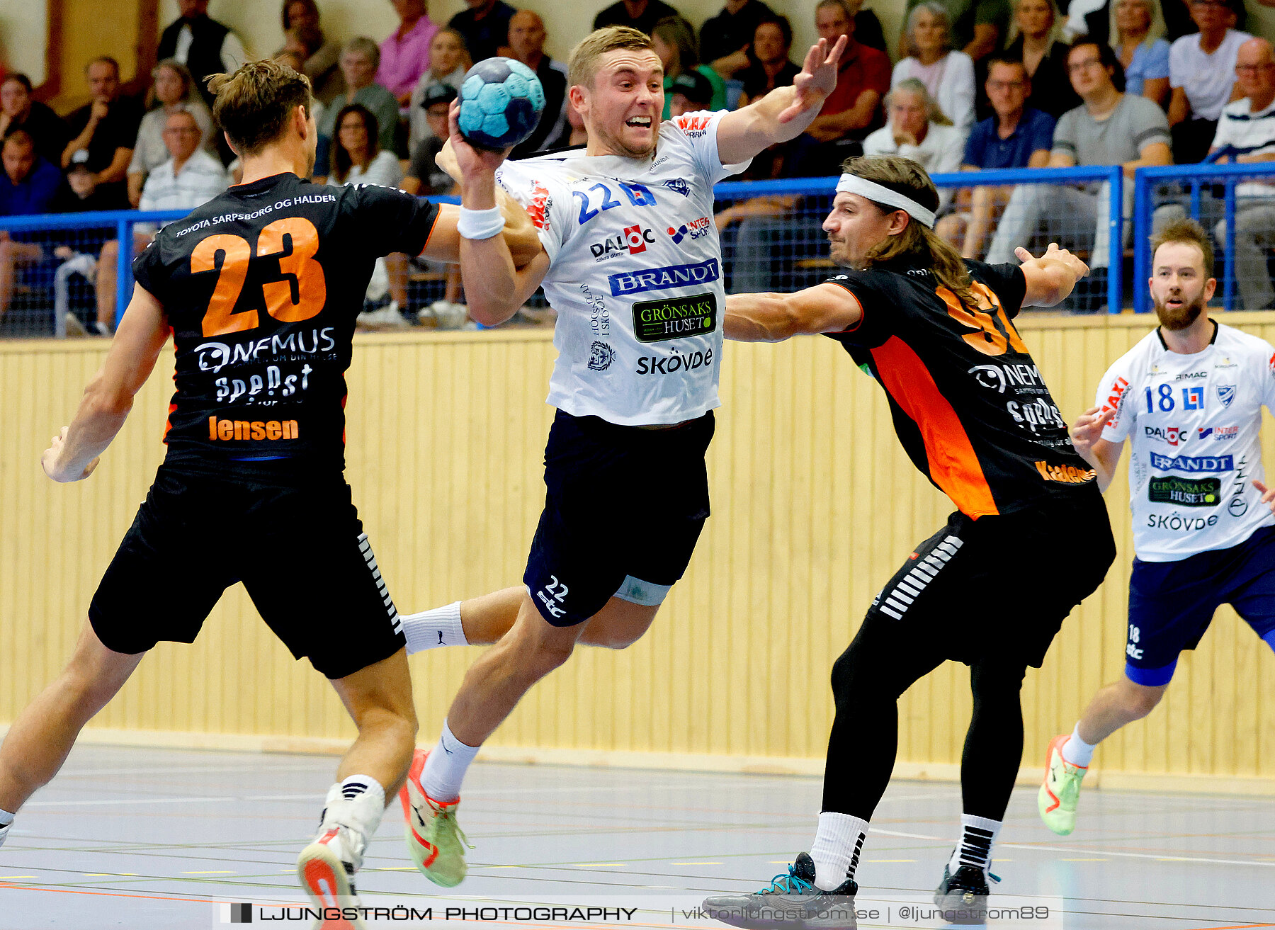 Träningsmatch IFK Skövde HK-Halden Topphåndball 28-25,herr,Arena Skövde,Skövde,Sverige,Handboll,,2023,313863