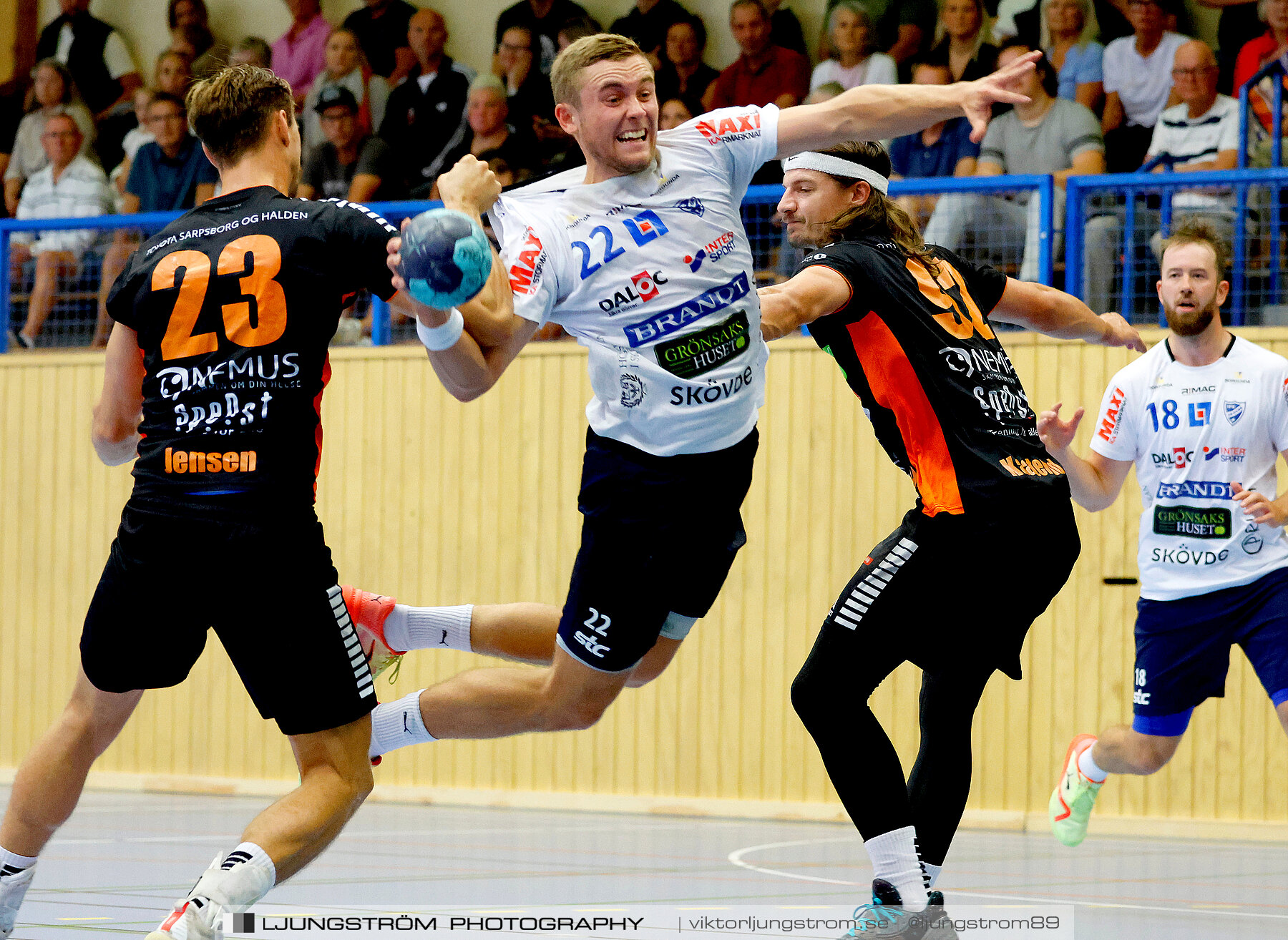 Träningsmatch IFK Skövde HK-Halden Topphåndball 28-25,herr,Arena Skövde,Skövde,Sverige,Handboll,,2023,313864