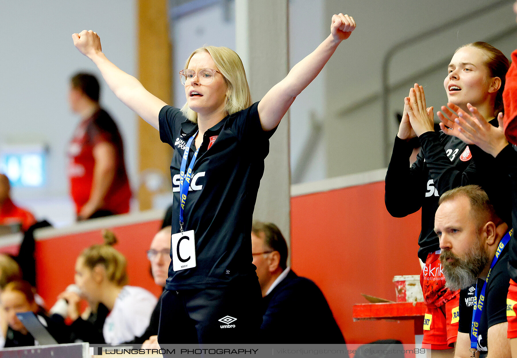 ATG Svenska Cupen 1/8-final 2 Skövde HF-OV Helsingborg HK 34-19,dam,Skövde Idrottshall,Skövde,Sverige,Handboll,,2023,318848