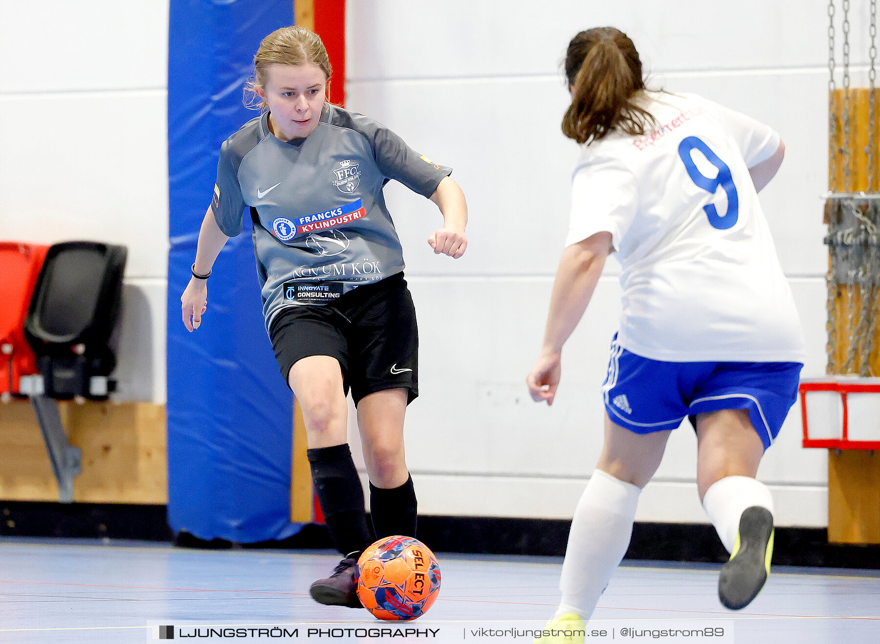 Dina-cupen 2024 1 2-final Falköpings FC 1-IFK Hjo 2-0,dam,Idrottshallen,Töreboda,Sverige,Futsal,,2024,326380