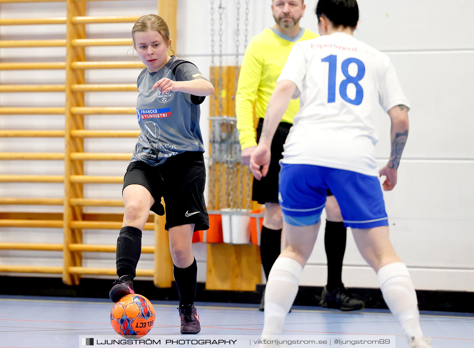 Dina-cupen 2024 1 2-final Falköpings FC 1-IFK Hjo 2-0,dam,Idrottshallen,Töreboda,Sverige,Futsal,,2024,326395