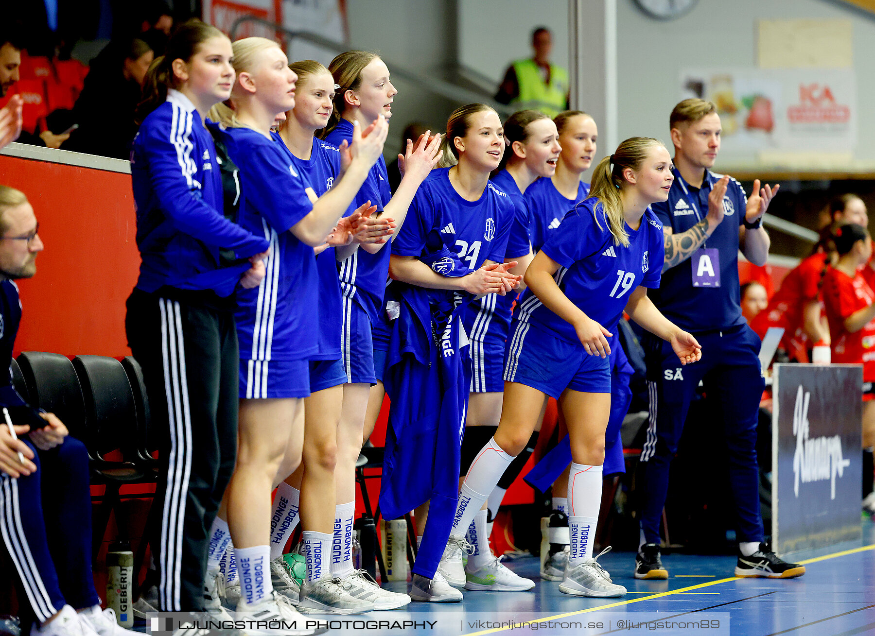 USM F18 Steg 4 Eskilstuna Guif IF-Huddinge HK 18-22,dam,Skövde Idrottshall,Skövde,Sverige,Ungdoms-SM,Handboll,2024,332290