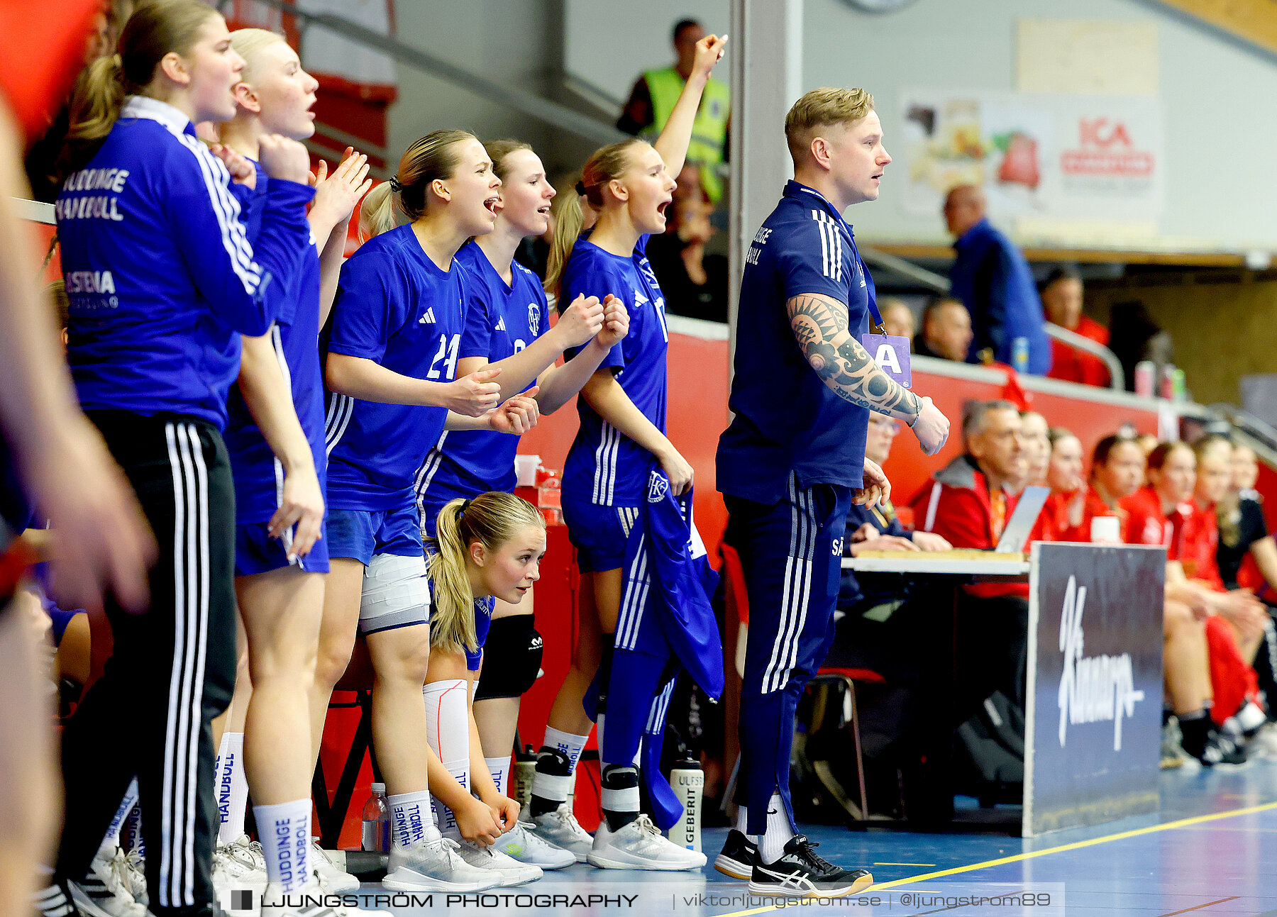 USM F18 Steg 4 Eskilstuna Guif IF-Huddinge HK 18-22,dam,Skövde Idrottshall,Skövde,Sverige,Ungdoms-SM,Handboll,2024,332293