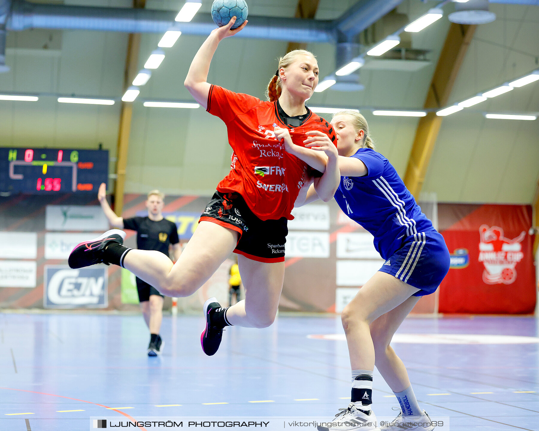 USM F18 Steg 4 Eskilstuna Guif IF-Huddinge HK 18-22,dam,Skövde Idrottshall,Skövde,Sverige,Ungdoms-SM,Handboll,2024,332312