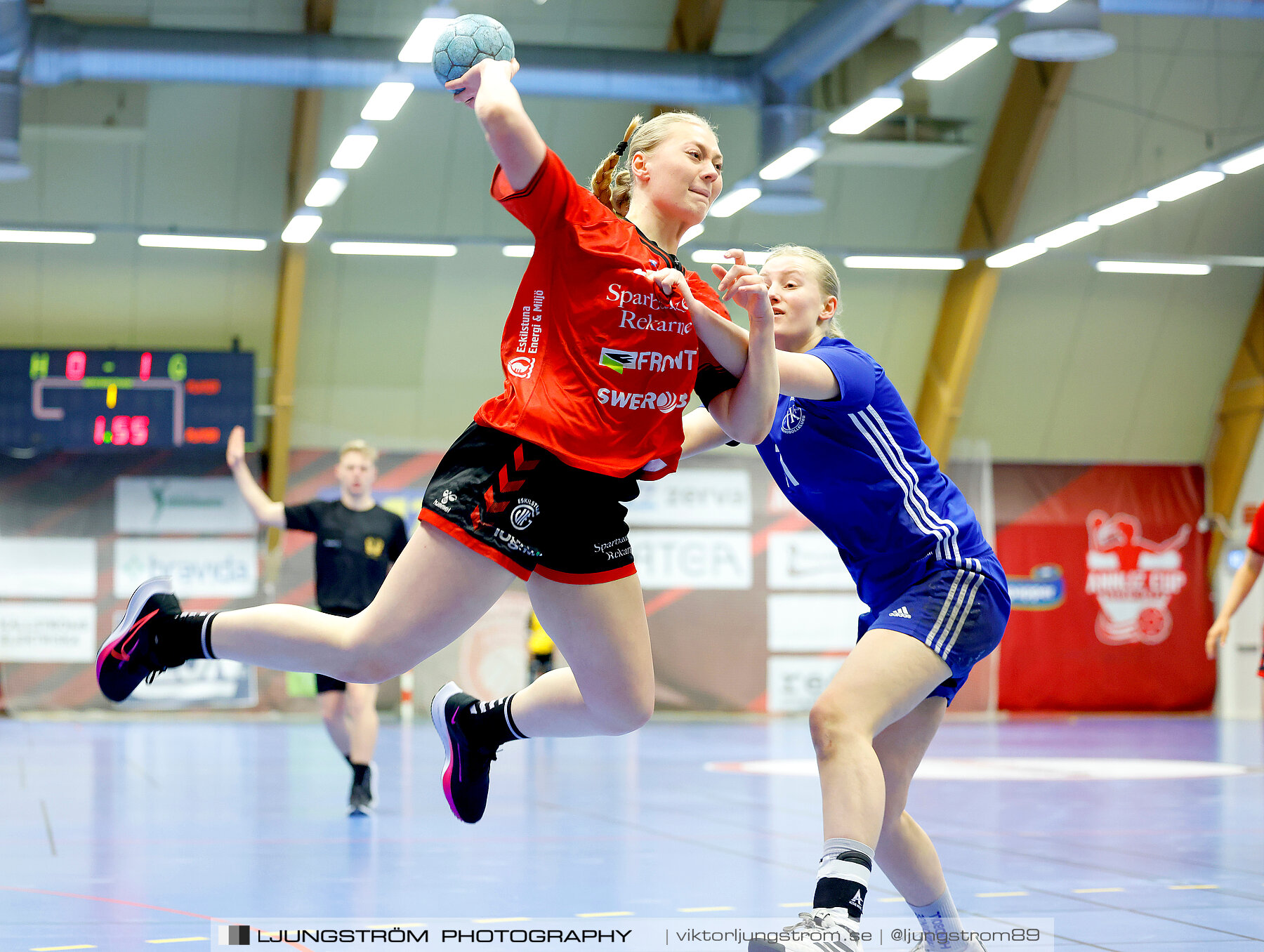 USM F18 Steg 4 Eskilstuna Guif IF-Huddinge HK 18-22,dam,Skövde Idrottshall,Skövde,Sverige,Ungdoms-SM,Handboll,2024,332313