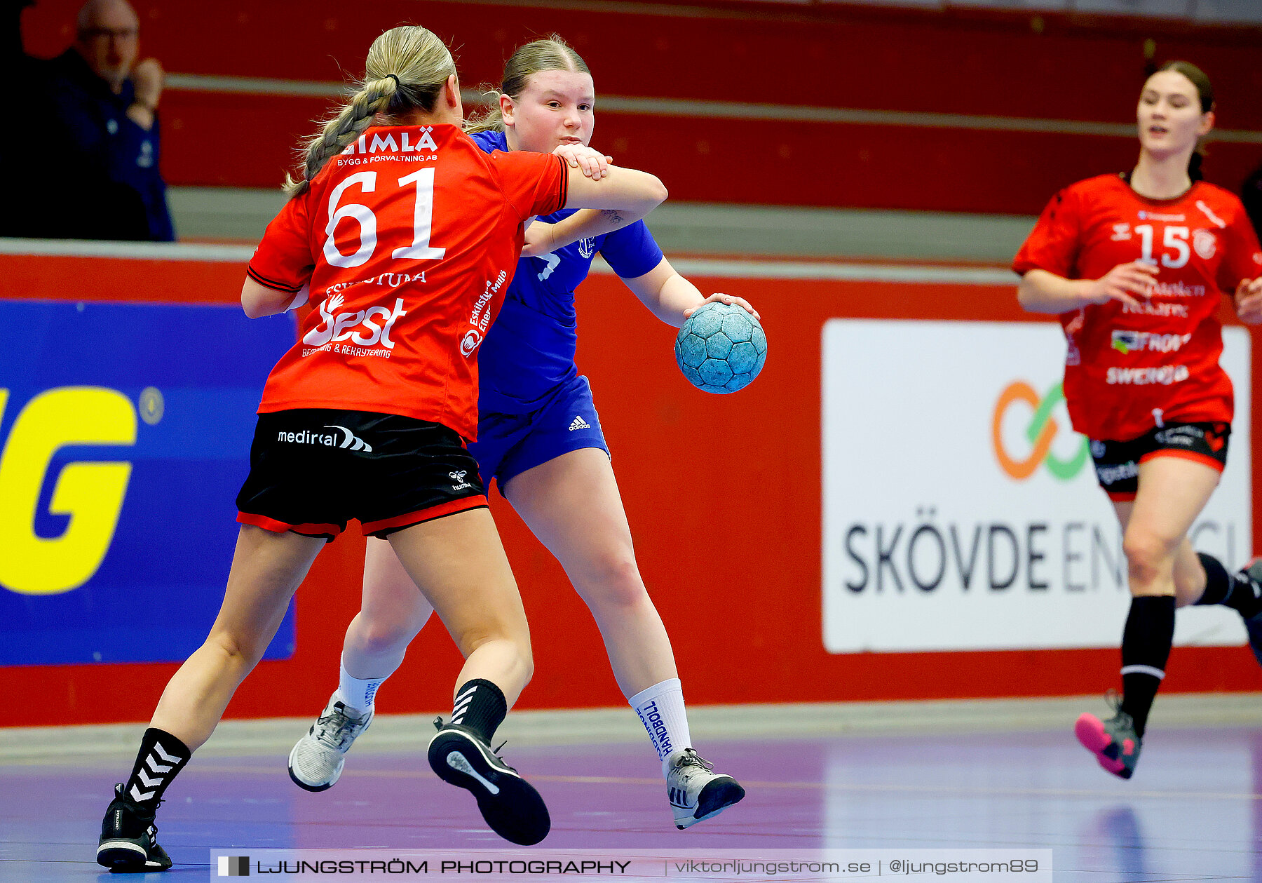 USM F18 Steg 4 Eskilstuna Guif IF-Huddinge HK 18-22,dam,Skövde Idrottshall,Skövde,Sverige,Ungdoms-SM,Handboll,2024,332576