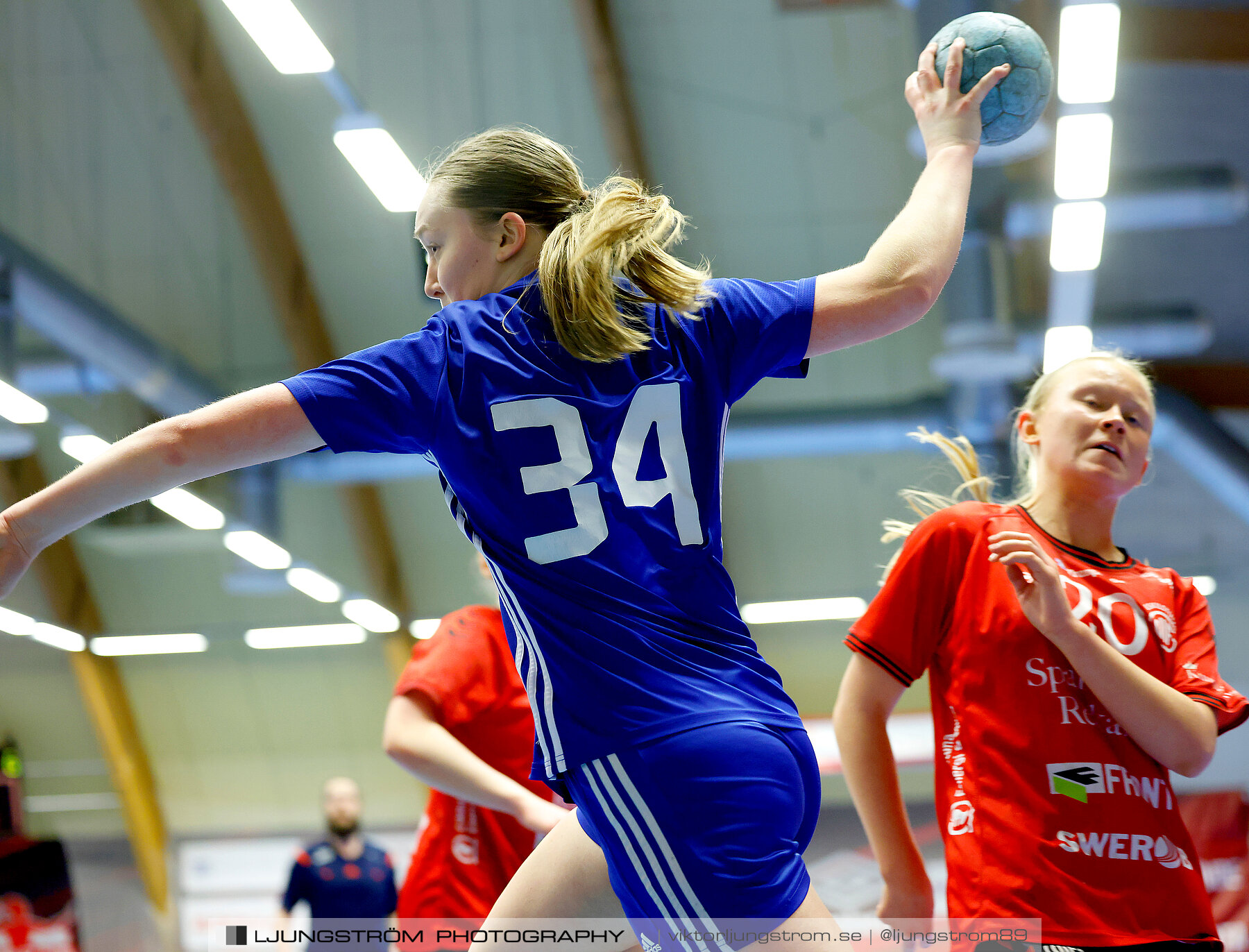 USM F18 Steg 4 Eskilstuna Guif IF-Huddinge HK 18-22,dam,Skövde Idrottshall,Skövde,Sverige,Ungdoms-SM,Handboll,2024,332596