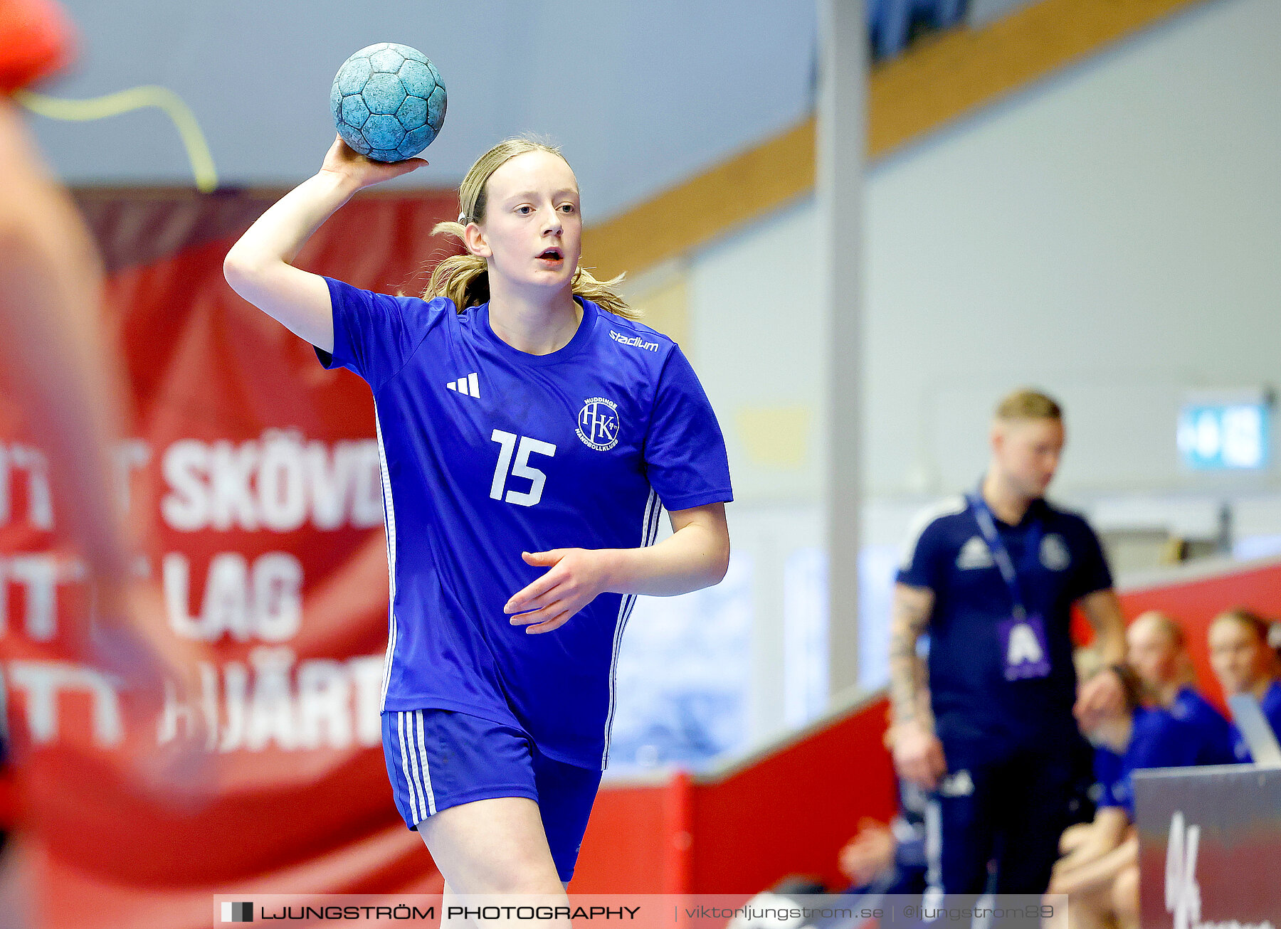 USM F18 Steg 4 Eskilstuna Guif IF-Huddinge HK 18-22,dam,Skövde Idrottshall,Skövde,Sverige,Ungdoms-SM,Handboll,2024,332625